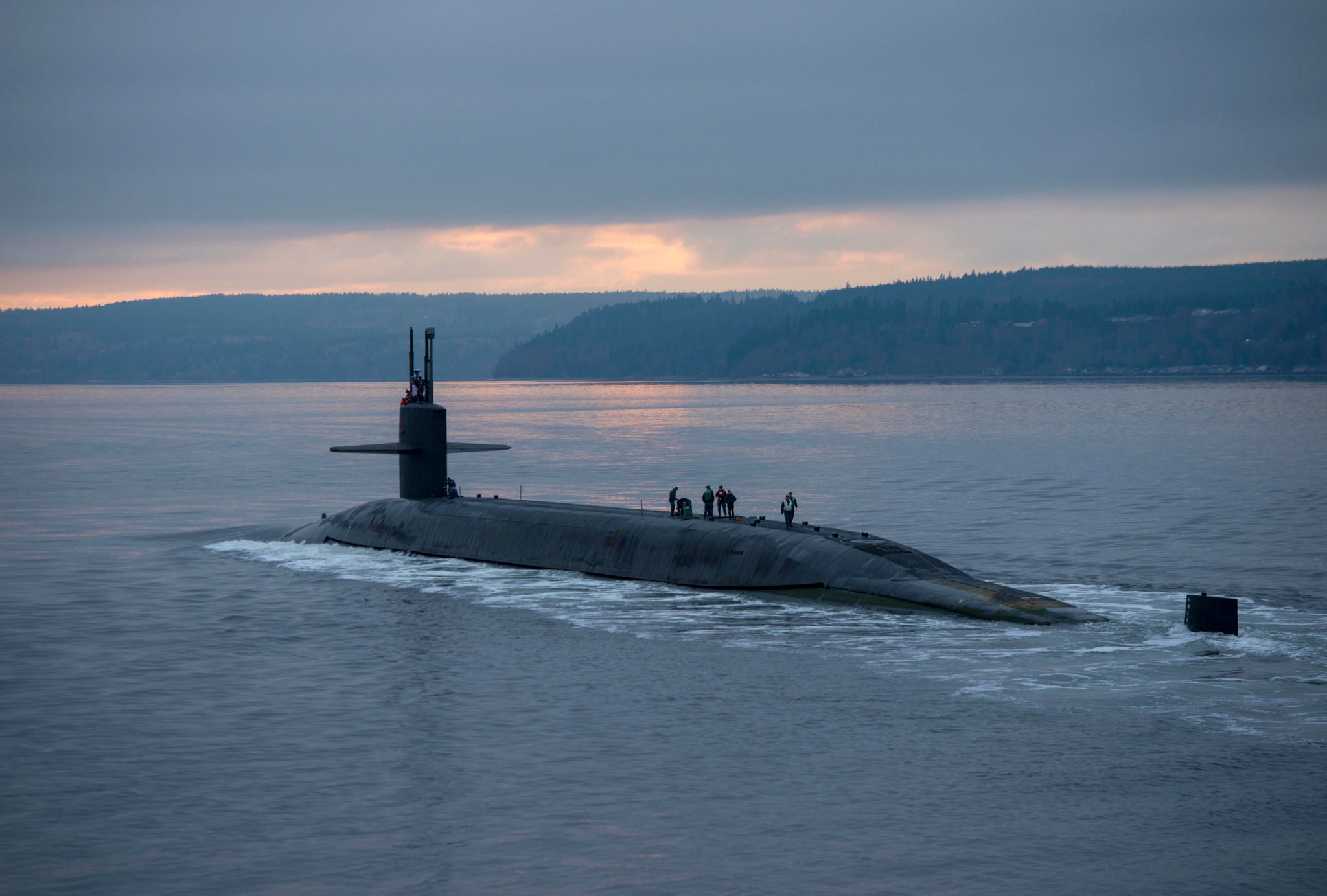 The Ohio-class ballistic missile submarine USS Pennsylvania