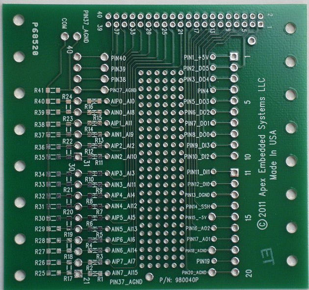 Terminal Breakout Board, 40-pin - Apex Embedded Systems LLC