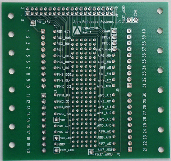 Terminal Breakout Board, 40-pin - Apex Embedded Systems LLC